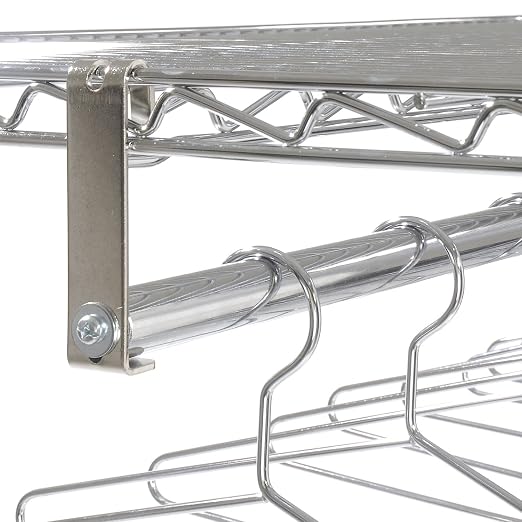 Nexel Coat Rack Rod Kit, Chrome Finish - Image 3