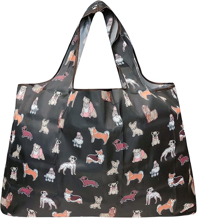 allydrew Large Foldable Tote Nylon Reusable Grocery Bag - Image 3