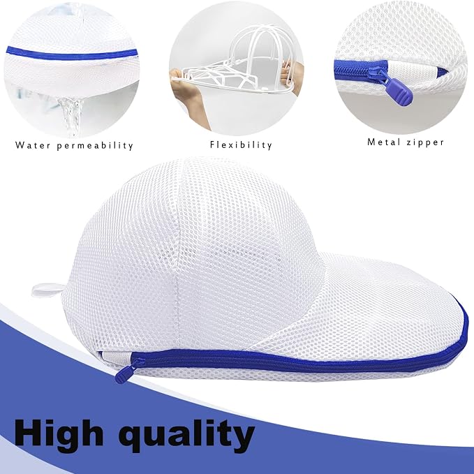 4 Pack Hat Washer Cage for Washing Machine, Baseball Cap Washing Cage, Hat - Image 4