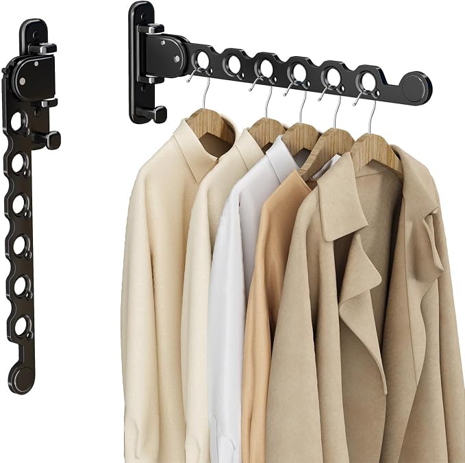 Wall Mounted Clothes Hanger Rack Folding Wall Mounted Clothes Hanger by iMonse