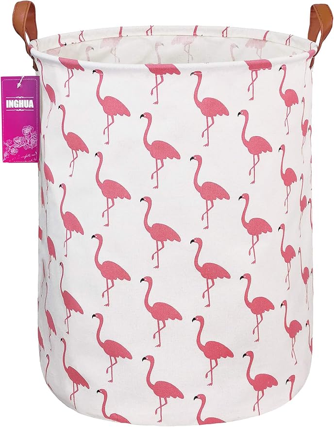 Laundry Hamper Large Canvas Fabric Lightweight Storage Basket/Toy by INGHUA