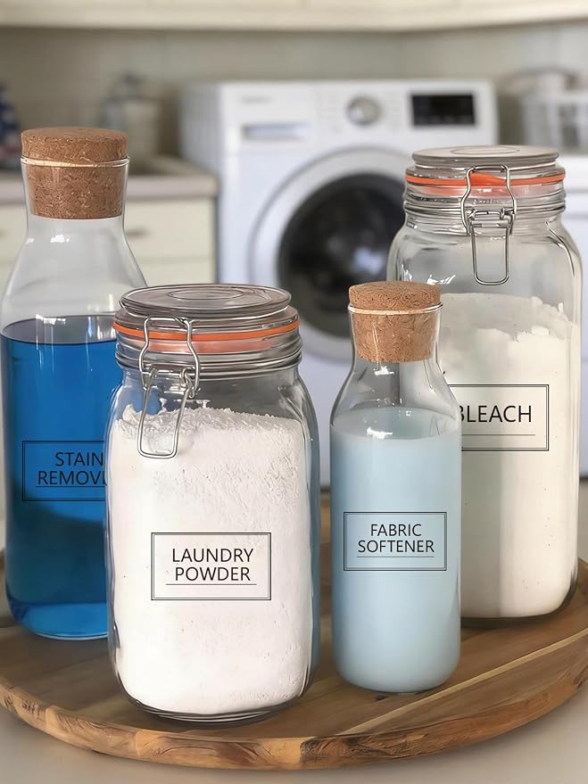 32PCS Laundry Room Labels Waterproof, Transparent Stickers - Image 7