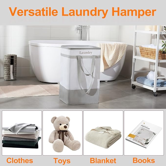 FairyHaus Laundry Basket 100L, Collapsible Laundry Baskets Hampers - Image 5