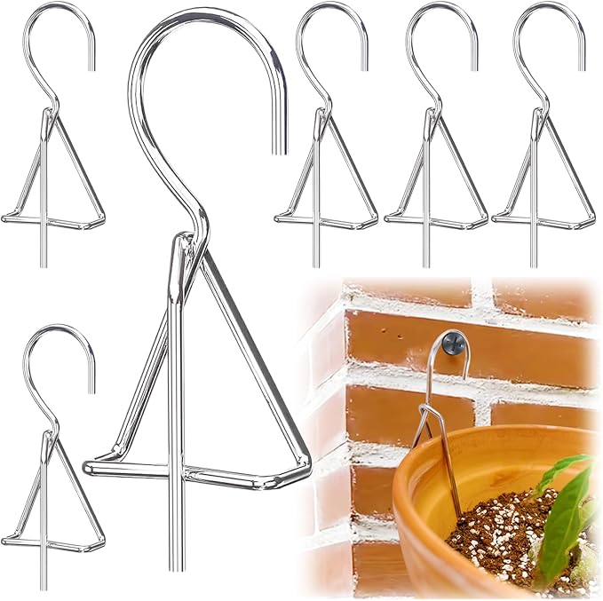 6 Pack Flower wall Pot Holder, Flower Pot Clips by Unknown