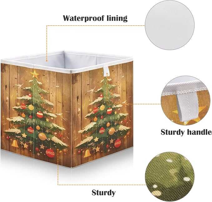 senya Large Storage Bins Christmas Tree Collapsible Foldable Storage Cubes - Image 4