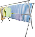 Clothes Drying Rack, Heavy Duty Stainless Steel Garment Rack, Adjustable and by Unknown