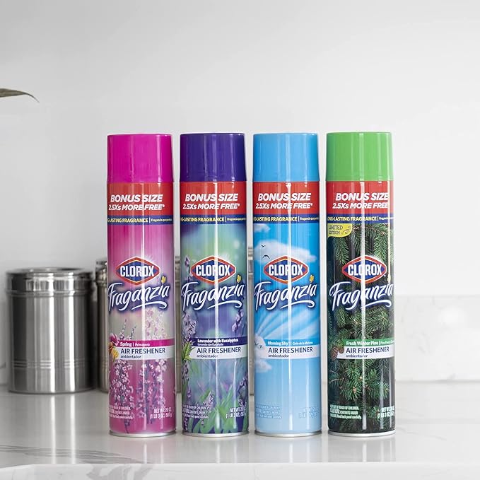Clorox Fraganzia Aerosol Air Freshener in Morning Sky Scent Long-Lasting Air - Image 5