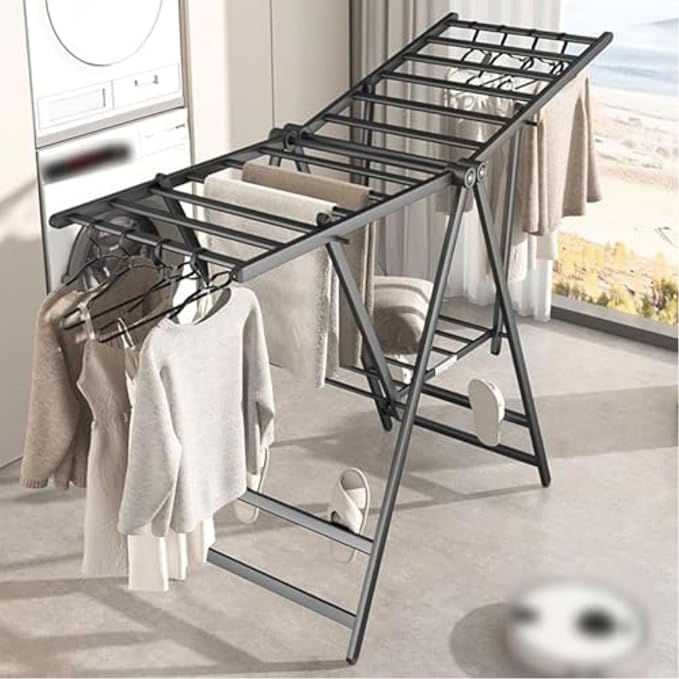 Heavy Duty Clothes Drying Rack, Foldable Stainless Steel Laundry Stand - Image 6
