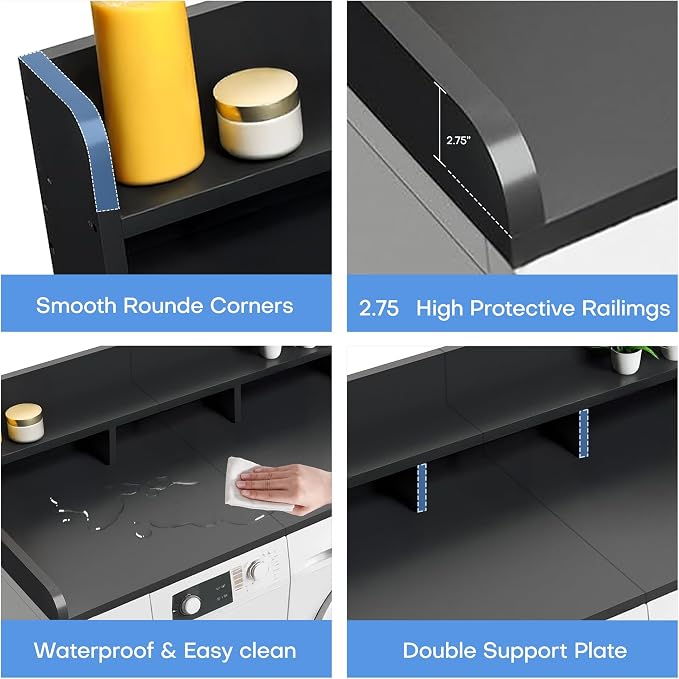Washer Dryer Countertop with Shelf, Washer and Dryer Covers - Image 5