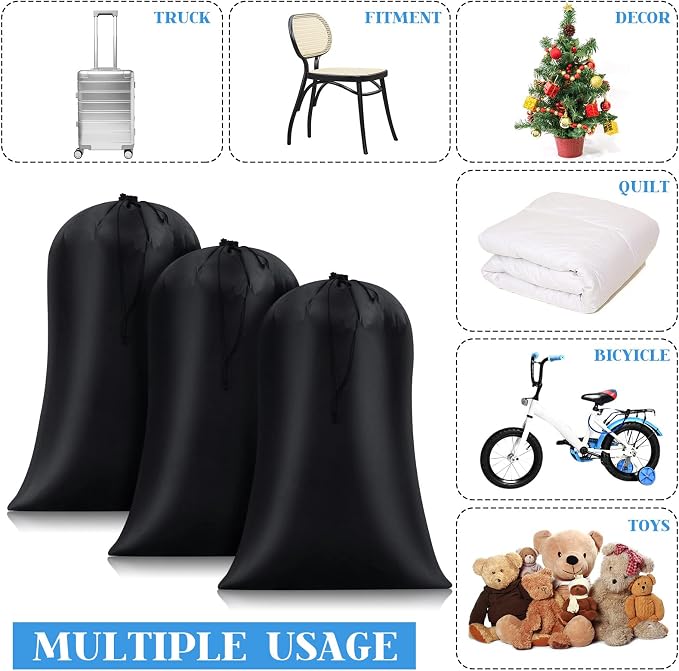 Nuanchu 6 Pcs 40 x 60 Extra Large Laundry Bag Giant Storage Laundry Reusable - Image 4