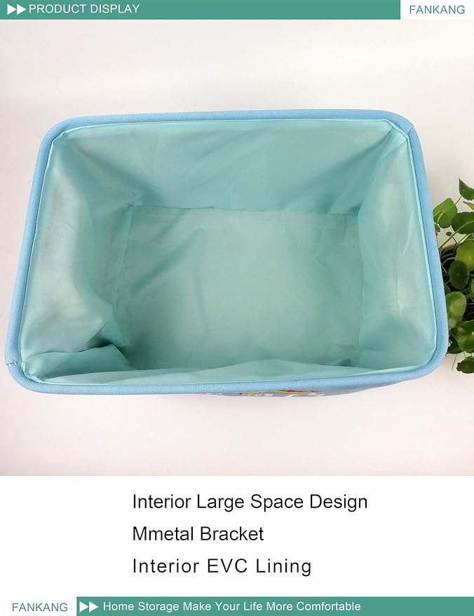 FANKANG Rectangular Laundry Basket Nursery Storage Fabric Storage Bin Storage - Image 4