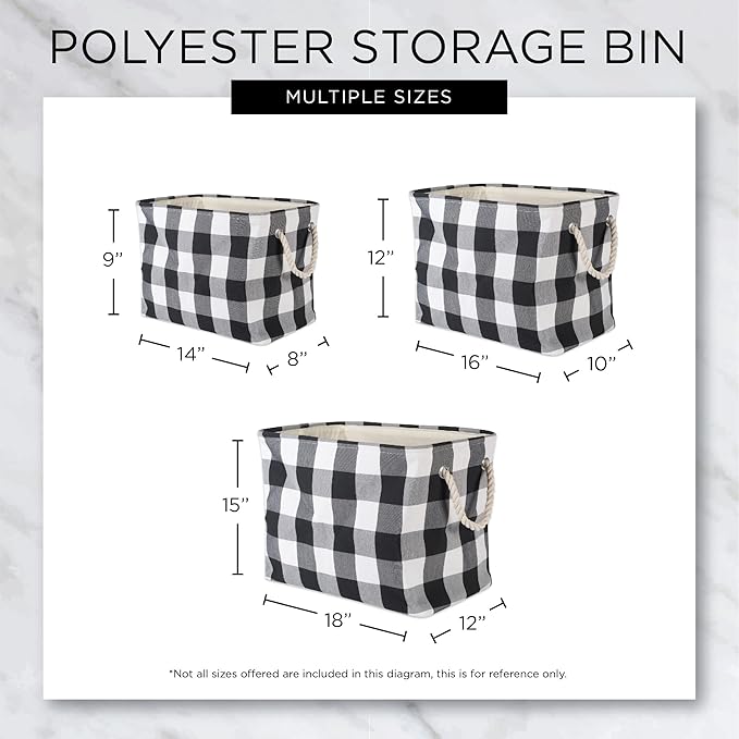 DII Polyester Container with Handles, Lattice Storage Bin, Hunter Green - Image 9