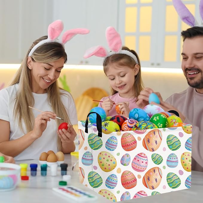 FXOLCSHE Rectangular Easter basket, Easter basket empty, Kids Toy Storage Basket - Image 5