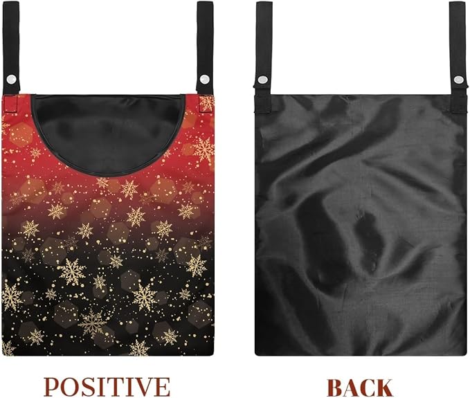 Snowflake Clothes Pin Hanging Bag Portable Clothespin Storage Bag - Image 7