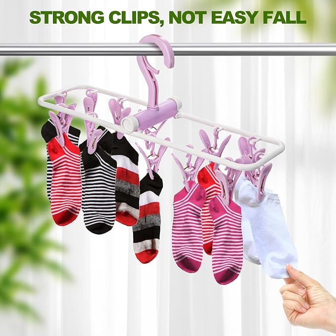 Suwimut 6 Pack Clothes Drying Rack, Small Folding Portable Underwear Hangers - Image 7