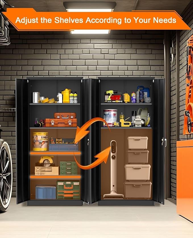 71 Inch Tall Metal Storage Cabinet - Image 4