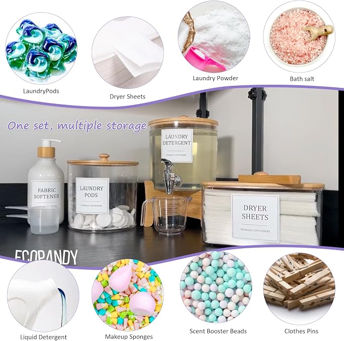 Laundry Room Organization Set 12, Laundry Pods Container & Dryer Sheet Holder - Image 5