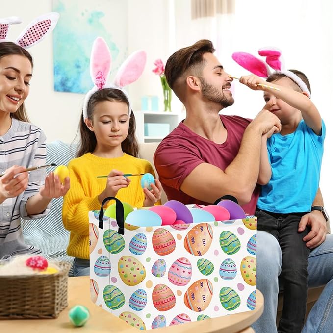 FXOLCSHE Rectangular Easter basket, Easter basket empty, Kids Toy Storage Basket - Image 4