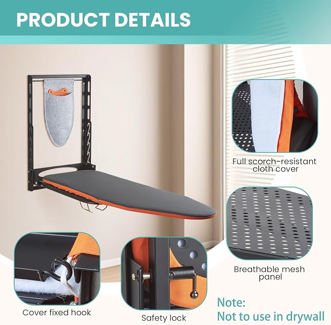 Seiritex Wall Mounted Ironing Board - Image 2
