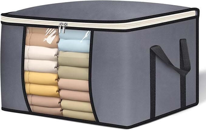 SLEEPING LAMB 65L Clothes Storage Bag, Breathable Blanket Storage Container and by SLEEPINGLAMB