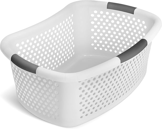 Superio Perforated Plastic Laundry Basket, 54 Liter, Dotted Design by Superio