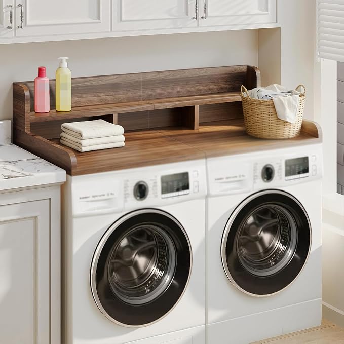 Washer Dryer Countertop, Laundry Wood Shelf Topper - Image 3