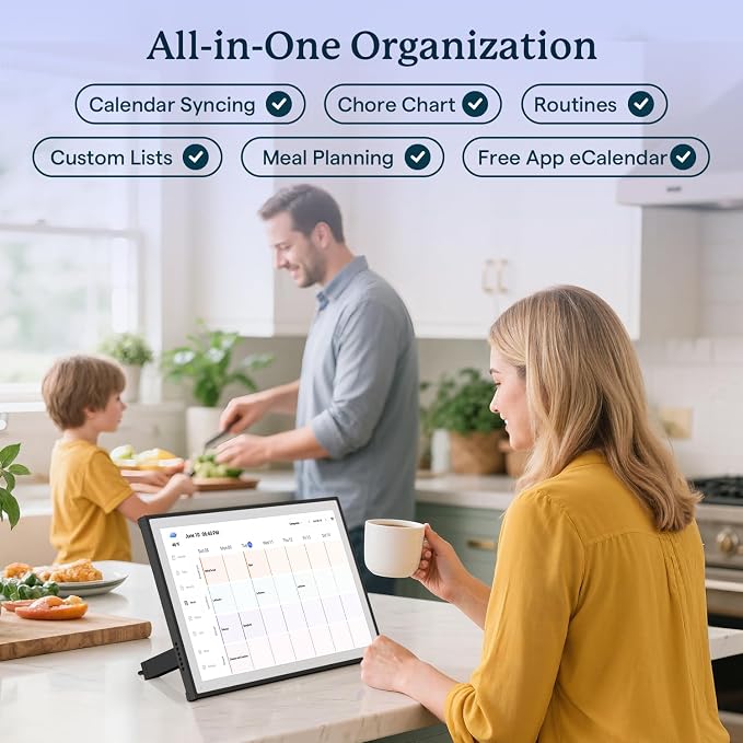 Digital Calendar, Smart WiFi Electronic Calendar&Chore Chart, IPS Touch Screen - Image 3