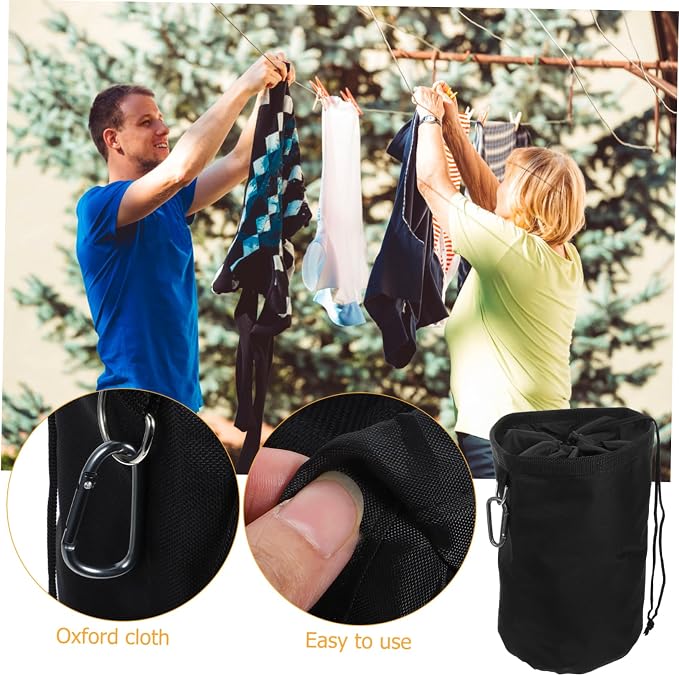 Alipis Clothespin Bag Hook Space Saving Hanging Organizer Oxford Material - Image 2