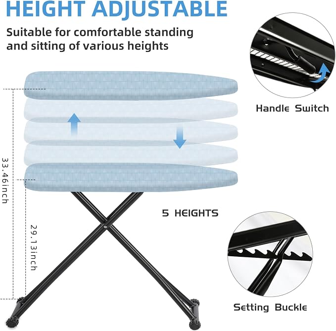 Ironing Board Adjustable Height Folding Ironing Board - Image 4