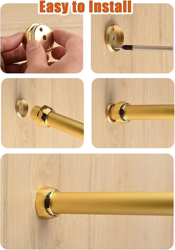 Closet Rod Champagne Gold Hanging Rod - Image 7