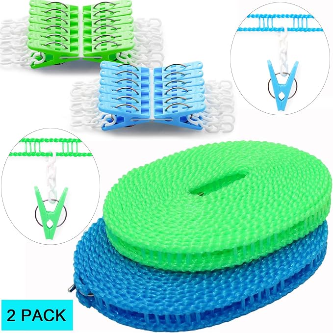 Clotheslines 2 Pack Clothesline Clothes - Image 2