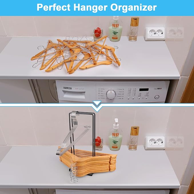 Hanger Organizer Stacker, Clothes Hanger Holder - Image 6
