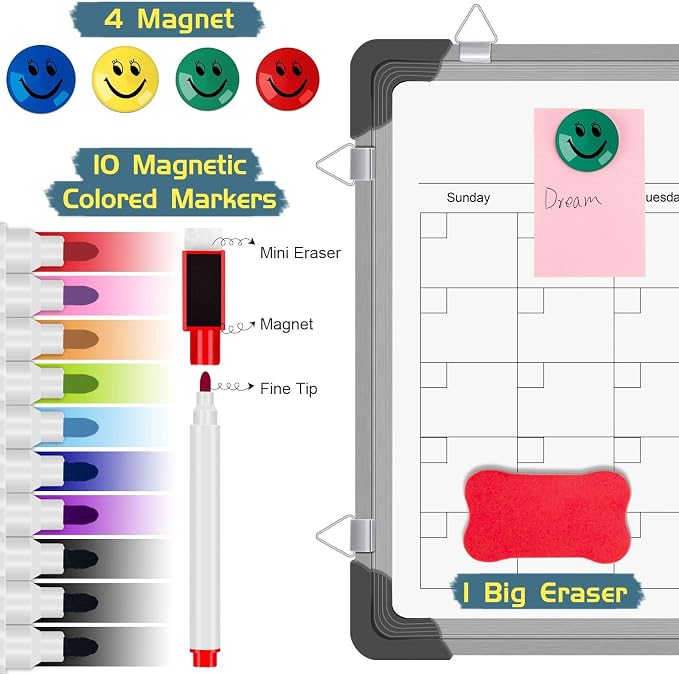 2 Pcs Dry Erase Calendar Whiteboard - Image 3