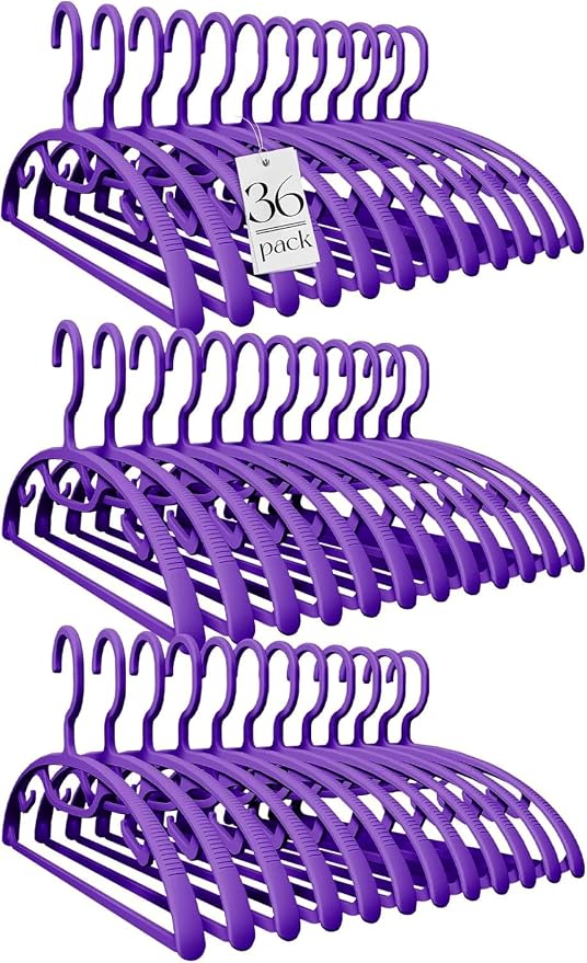 HOUSE DAY Plastic Clothes Hangers 36 Pack, Sweater Hangers No Shoulder Bump by HOUSEDAY