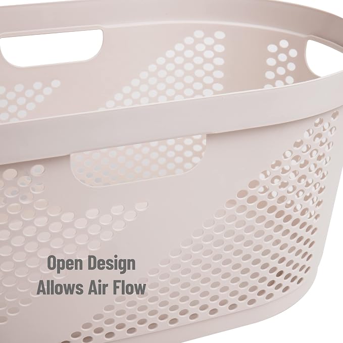 Mind Reader 40L Ventilated Laundry Baskets, Lightweight Clothes Hamper - Image 4