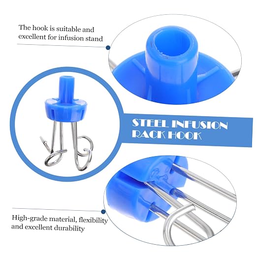 PRETYZOOM Stainless Steel Infusion Stand Hook Vertical Drip Rack Accessory - Image 5