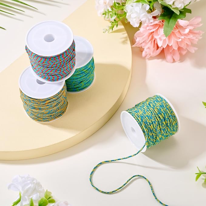 87.3 Yards Braided Beading Thread Cord String 1.2mm Colorful Macrame Craft - Image 5