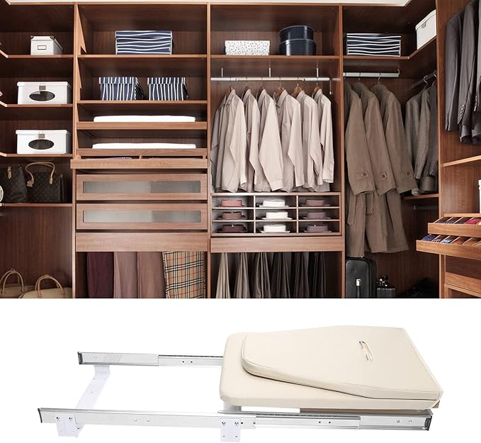Closet Pull-Out Ironing Board 32.3" X 12.2" Buit-in Iron Board Mini Ironing - Image 3