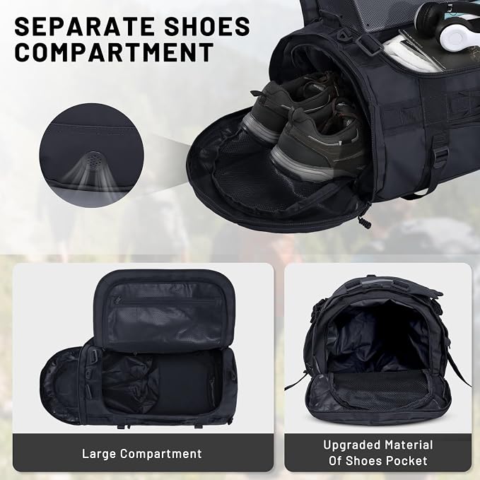 MIER Large Duffel Backpack Sports Gym Bag - Image 3