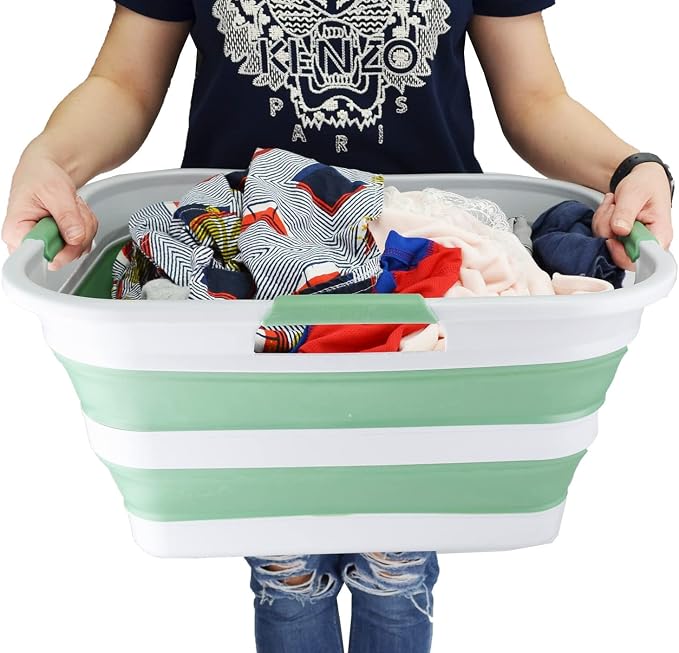 SAMMART 30L Collapsible Plastic Laundry Basket - Image 8