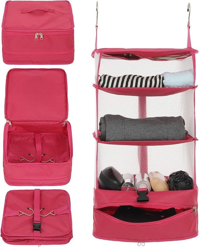 ELEZAY Hanging Packing Cubes Portable Travel Closet Collapsible Compression - Image 2