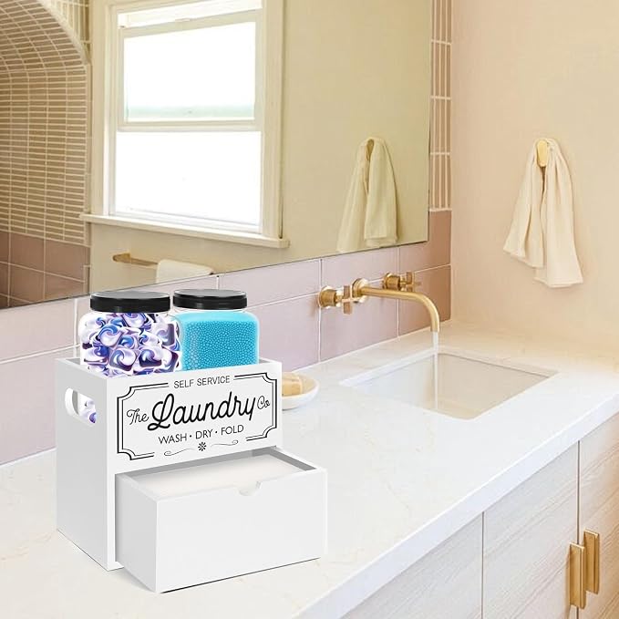 3 Pack Laundry Room Organization Storage Drawers - Image 2