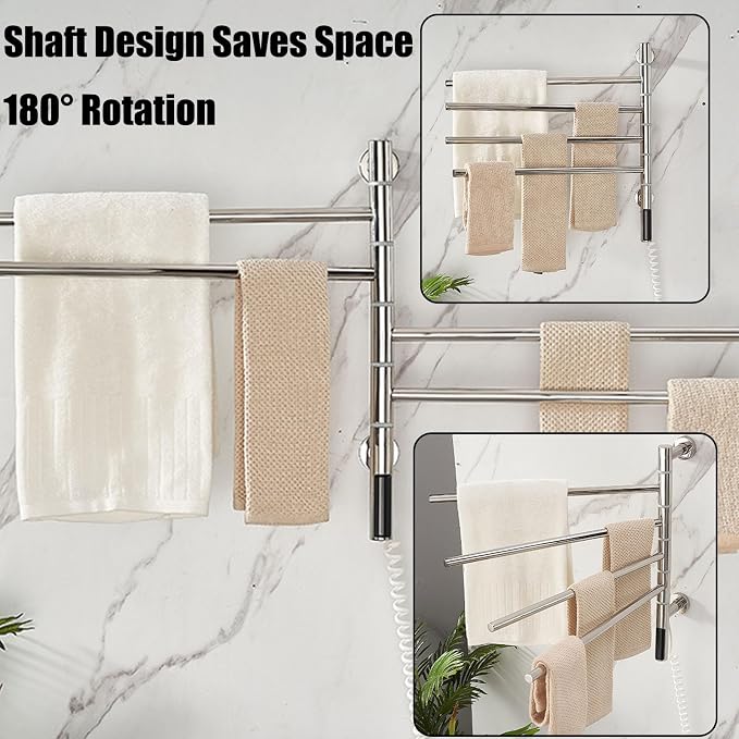 Swivel Heated Towel Rack, Towel Warmers - Image 2