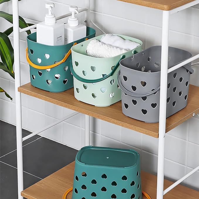 Anyoifax Portable Shower Caddy Tote Plastic Storage Basket - Image 3