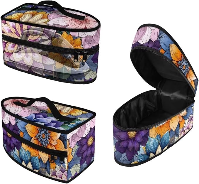 Floral Iron Portable Storage Bag Fits by Maiyoinou