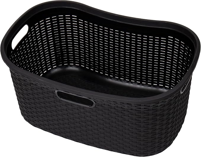 Mind Reader 40L Laundry Basket, Clothes Hamper, Premium Wicker Design - Image 6