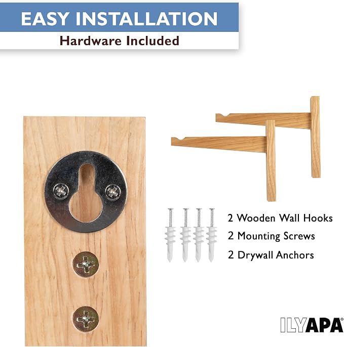 Ilyapa 2 Pack Wood Hanging Plant Hooks - Image 4