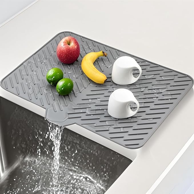 Silicone Dish Drying Mat 23x17 Multiple Usage, Easy clean, Eco-friendly by SCYFREID