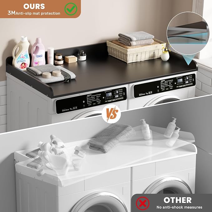 DTK Washer Dryer Countertop, Wood Topper - Image 4