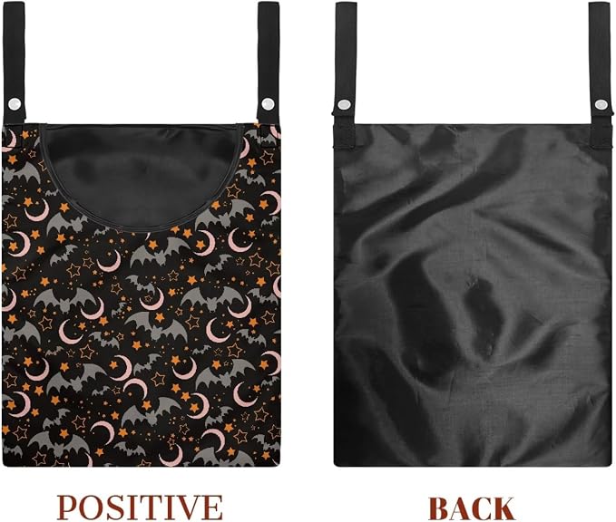 Bats Moon Clothes Pin Hanging Bag Multi Purpose Clothespin Storage Organizer - Image 7